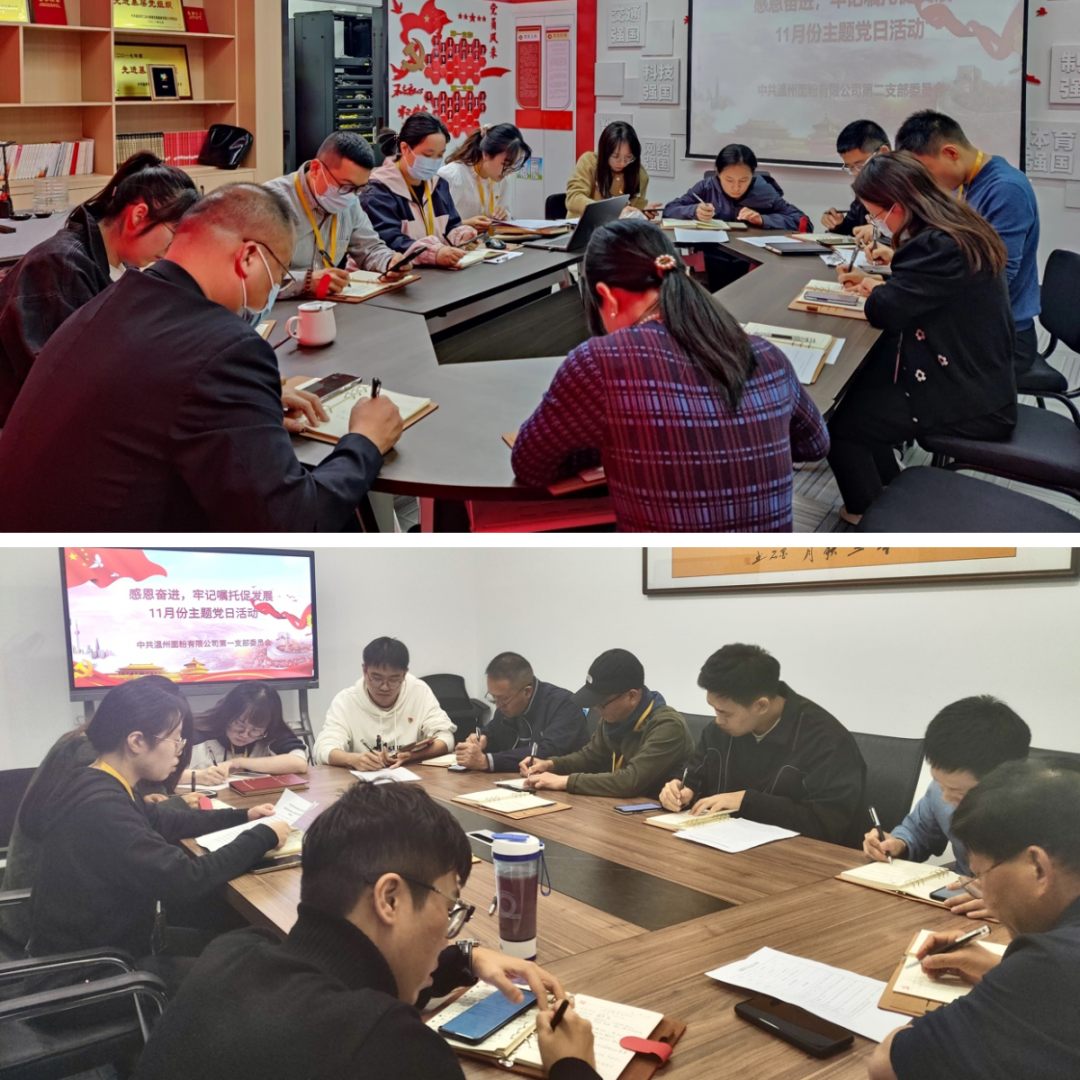感恩奮進，牢記囑托促發(fā)展丨面粉公司開展11月份主題黨日活動